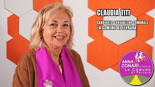 Claudia Titi - Candidata nella lista La Comune di Ferrara