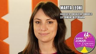 Marta Leoni - Candidata nella lista La Comune di Ferrara